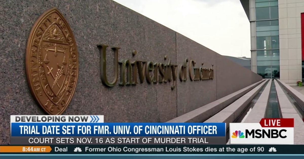 Trial date set for University of Cincinnati officer