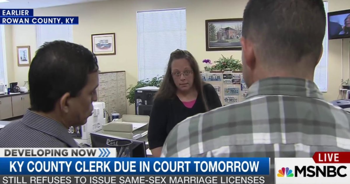KY county clerk due in court tomorrow