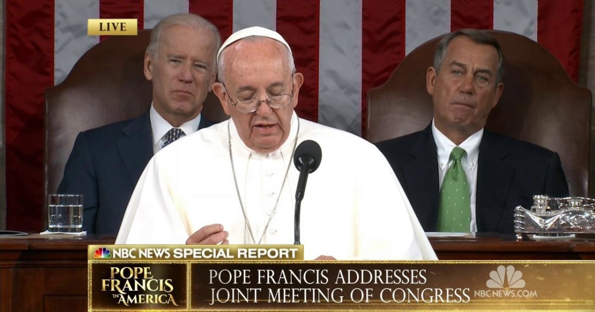 Pope Calls for Action on Climate Change on Capitol Hill