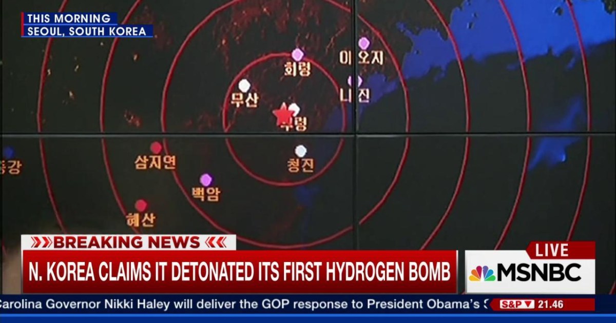 North Korea: Hydrogen Bomb Test A ‘complete Success’