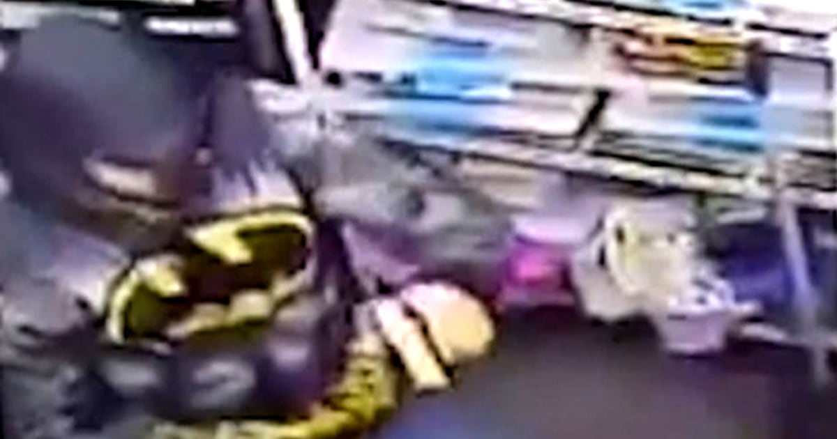 Department Store Batman Man in Batman Costume Robs Dollar Store