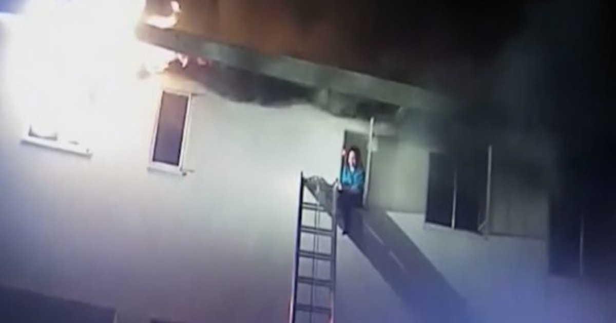 Caught on Camera: Women Rescued from Burning Building