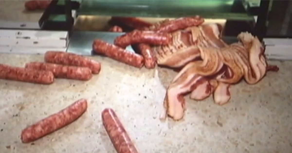 Woman Throws Raw Meat in Police Station