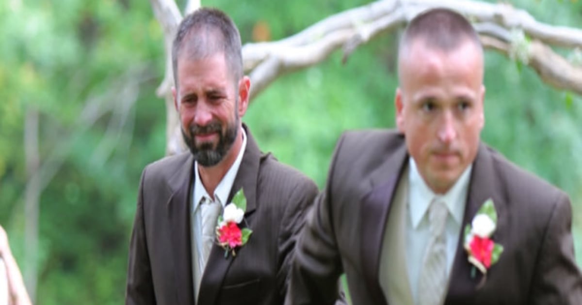 Father Shares Daughter's Wedding Walk with Stepfather