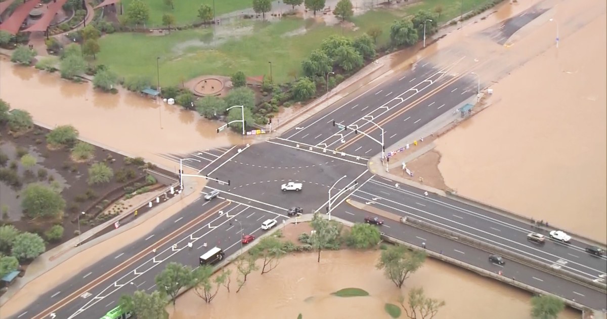 Aerials Show Widespread Flooding In Phoenix