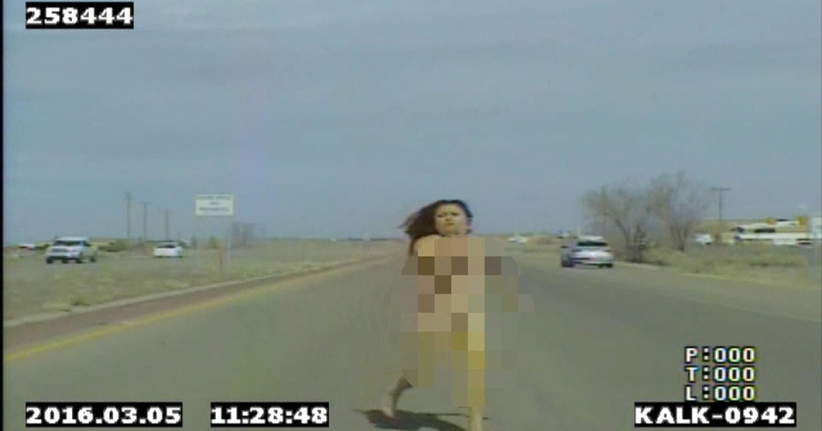 High Speed Car Chase Ends with Woman Streaking Across Roadway