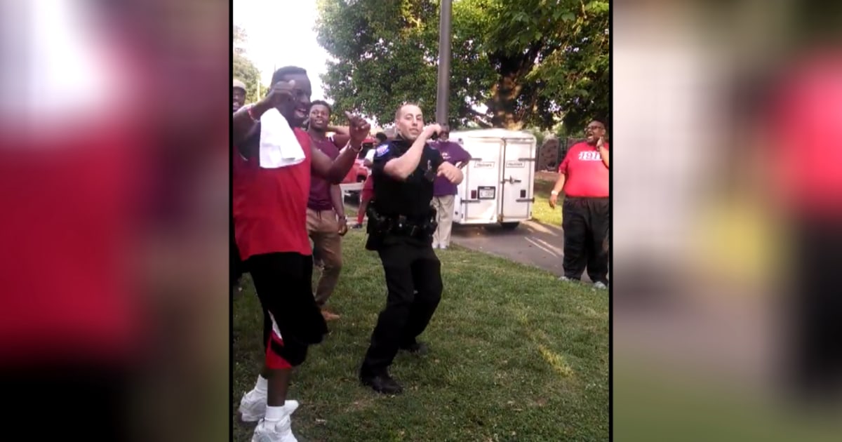 Caught On Camera Cop Dances At Community Event