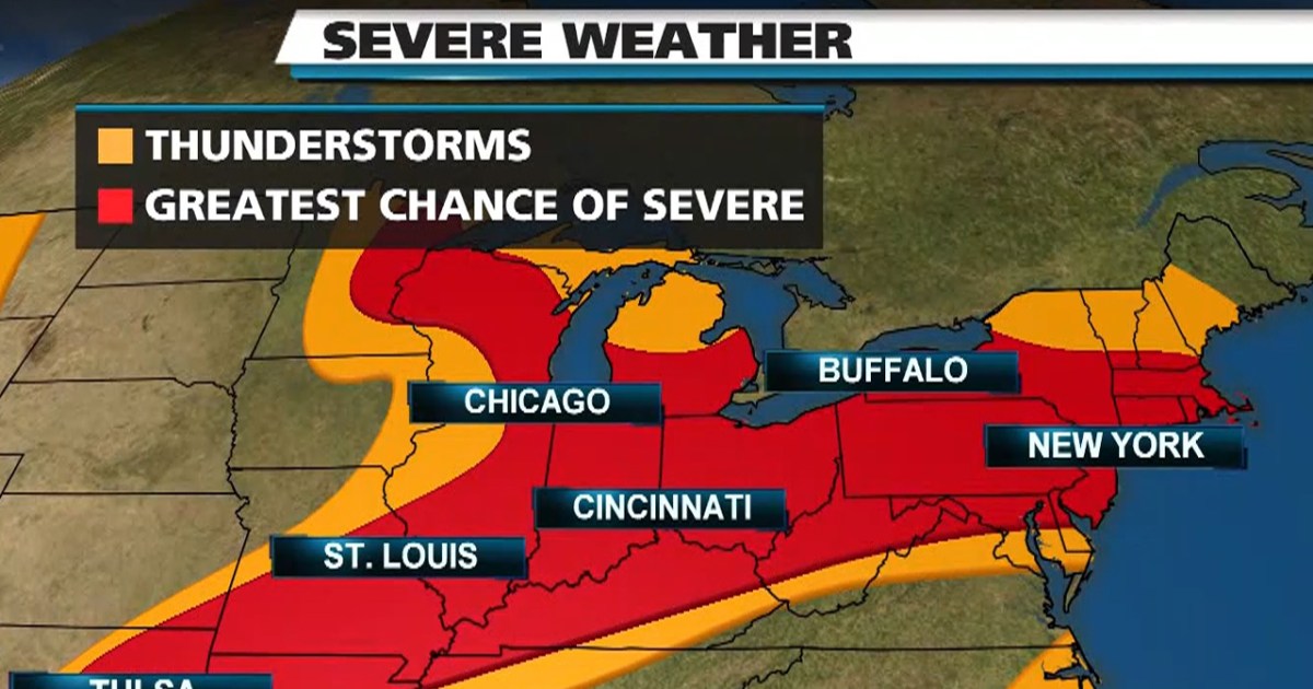 Severe storms move across the US