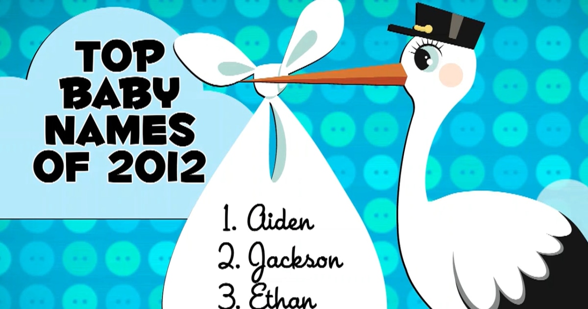 Most popular baby names of 2012
