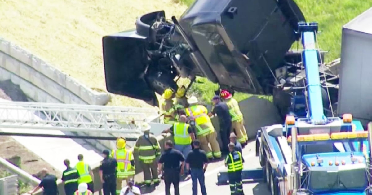Driver Rescued From Truck Hanging Off Bridge