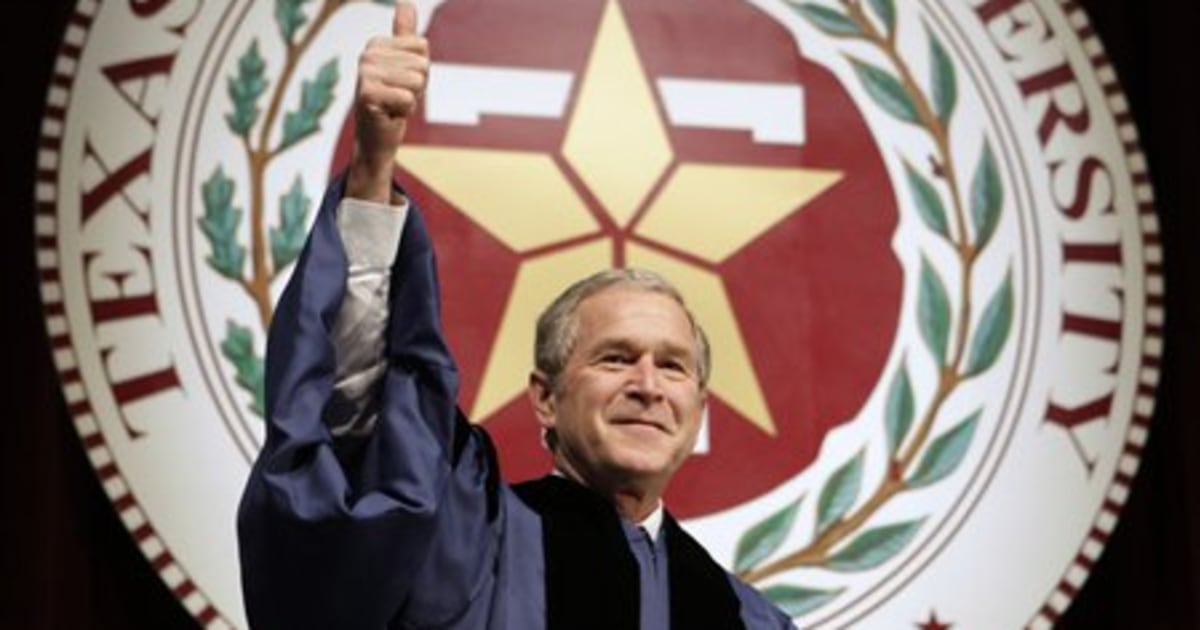 Reflective Bush delivers commencement speech