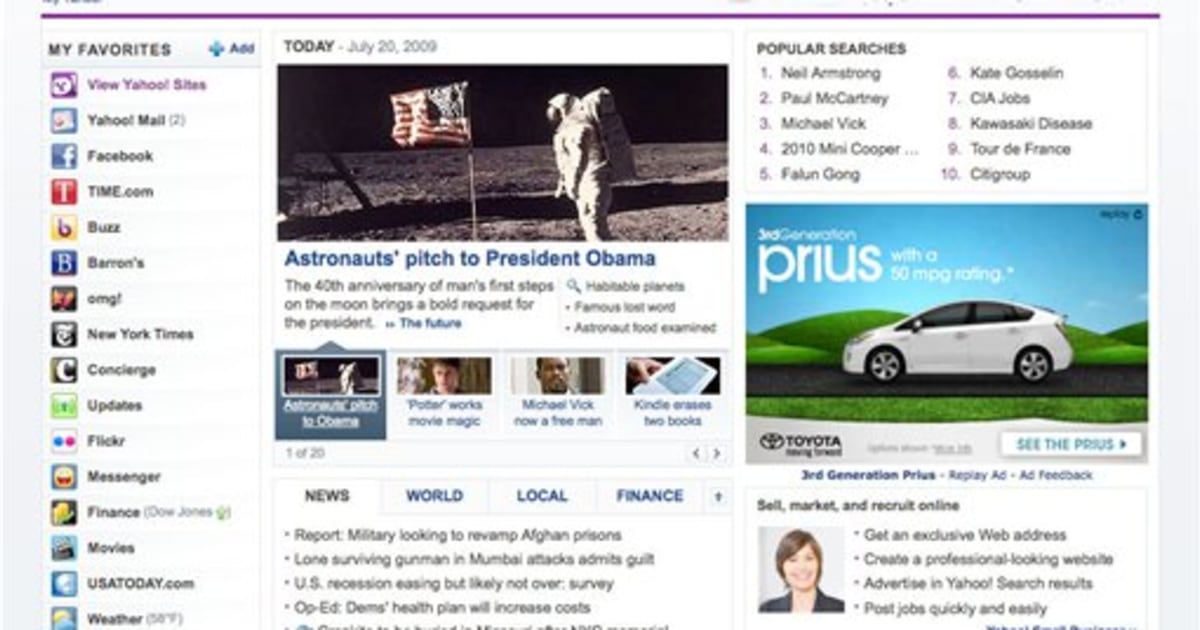 Yahoo jazzes up home page with makeover