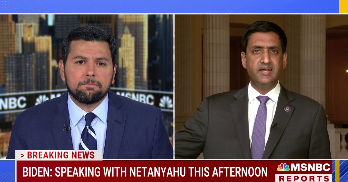 Rep. Ro Khanna (D-CA) calls for Israel-Hamas ceasefire - Vimarsana News