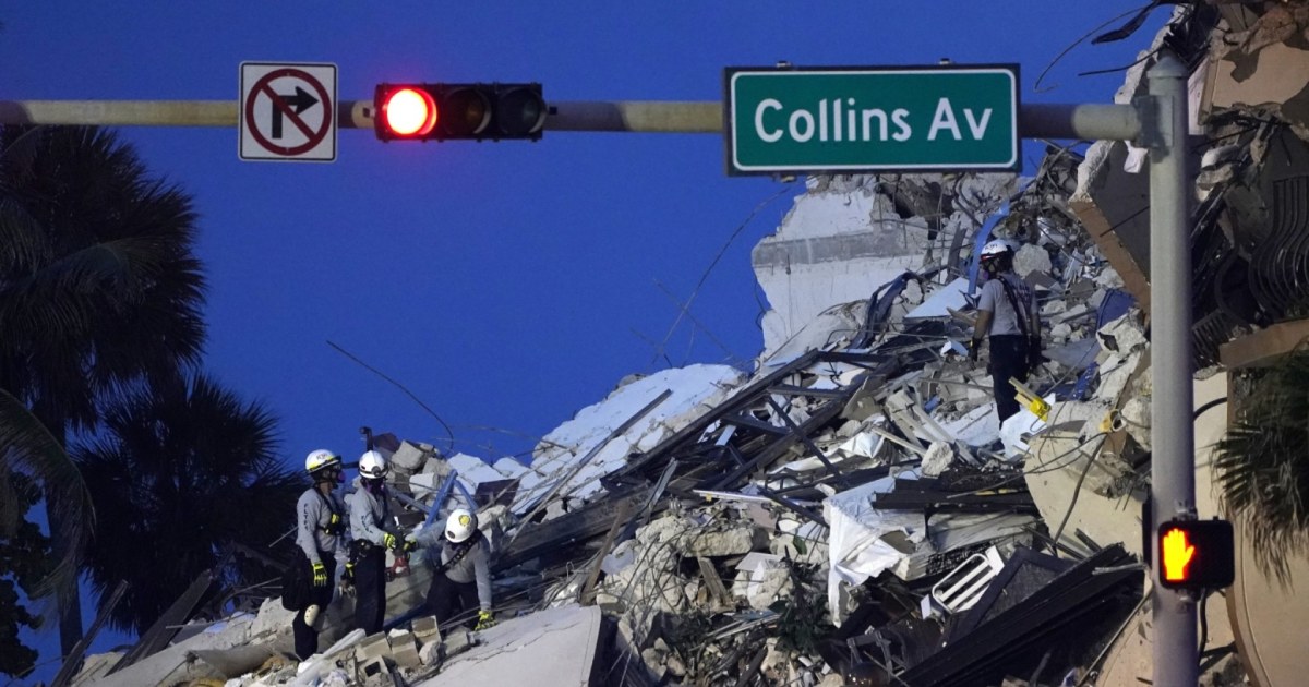 Rain hampers search and rescue after Florida condo ...