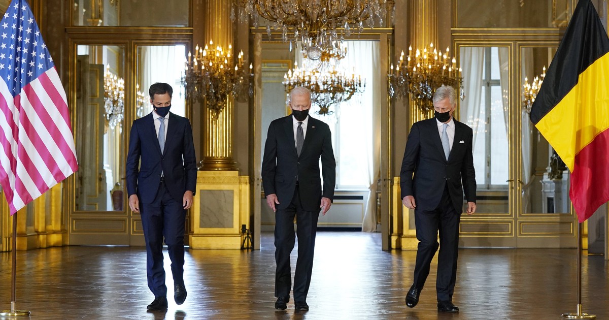 President Joe Biden meets Belgian King Philippe, Prime Minister De Croo