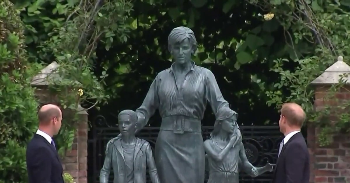 Prince William and Prince Harry unveil Princess Diana statue