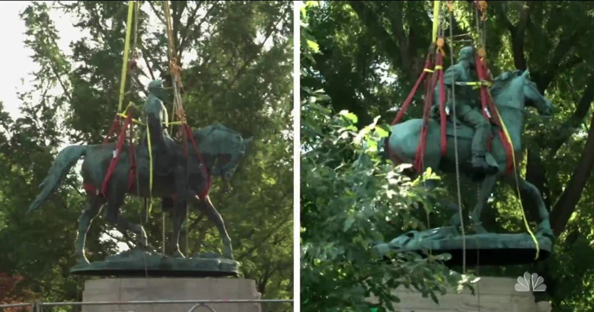 Confederate statues pulled from public parks in Charlottesville