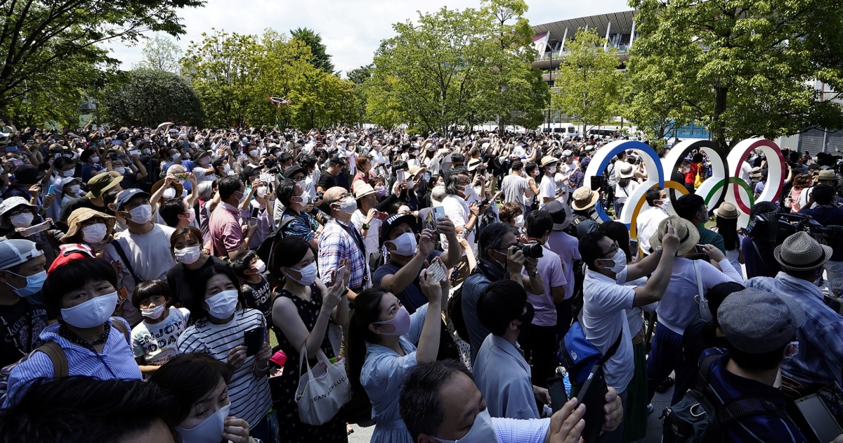 Crowds gather in Tokyo ahead of Olympic Games despite Covid concerns