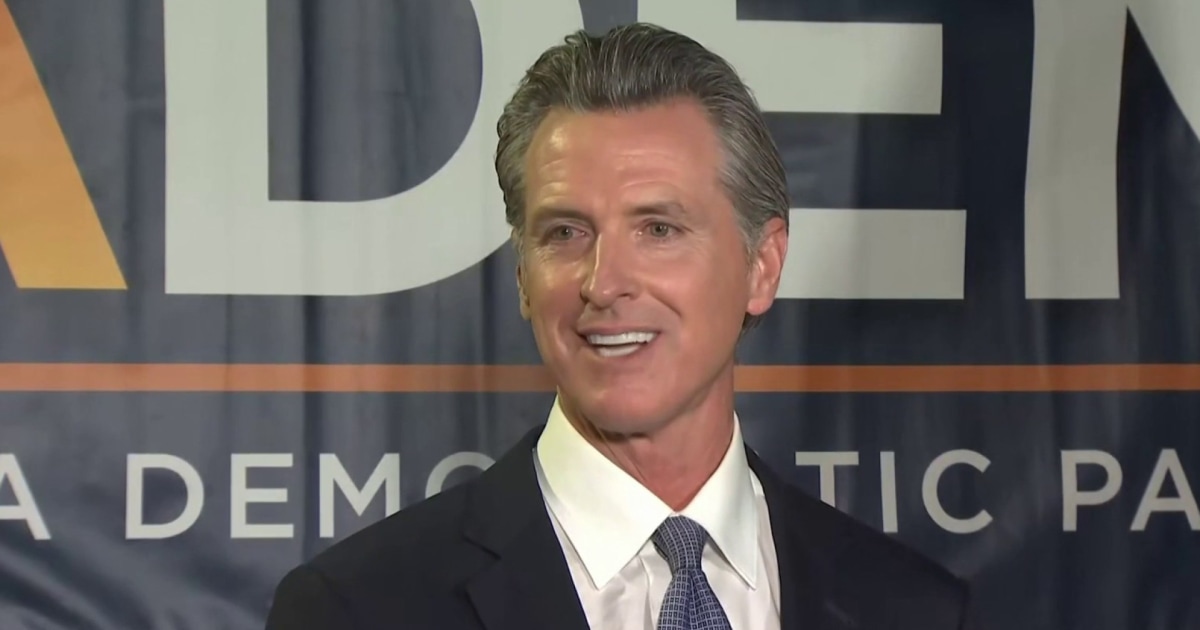 Newsom thanks supporters after projected recall election win