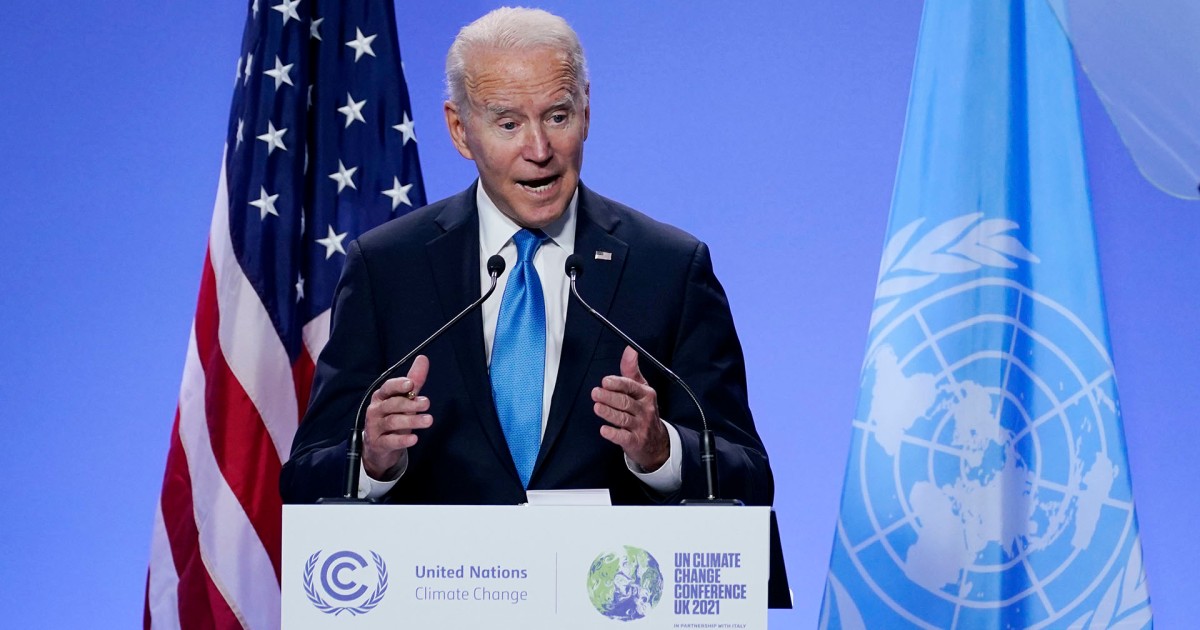 Biden criticizes China for not showing up at COP26 climate conference