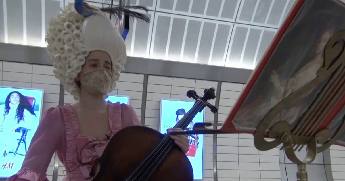Cellist quits job to perform in NYC subway dressed like Marie Antoinette