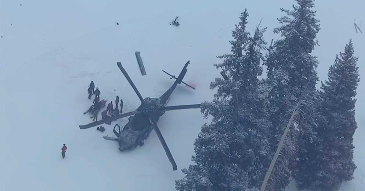 Aerials show two downed Utah Blackhawk helicopters after crash during ...