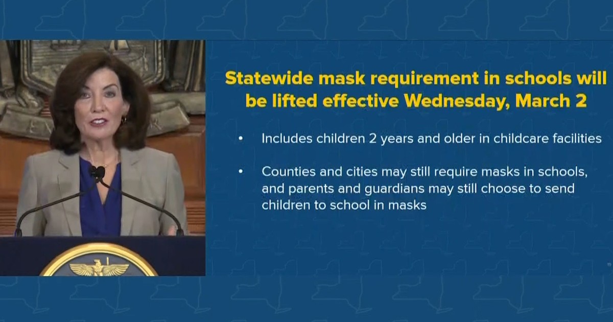 New York governor lifts school mask mandate statewide