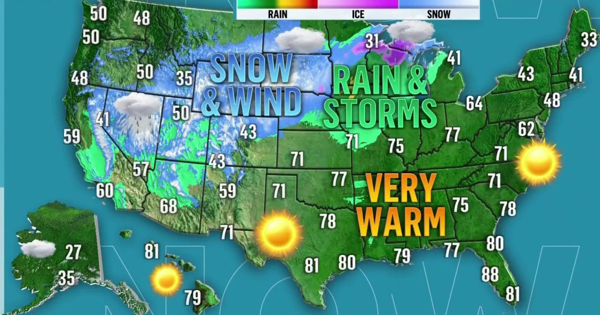 Winter storm expected to bring snowfall to the Rockies, Upper Midwest