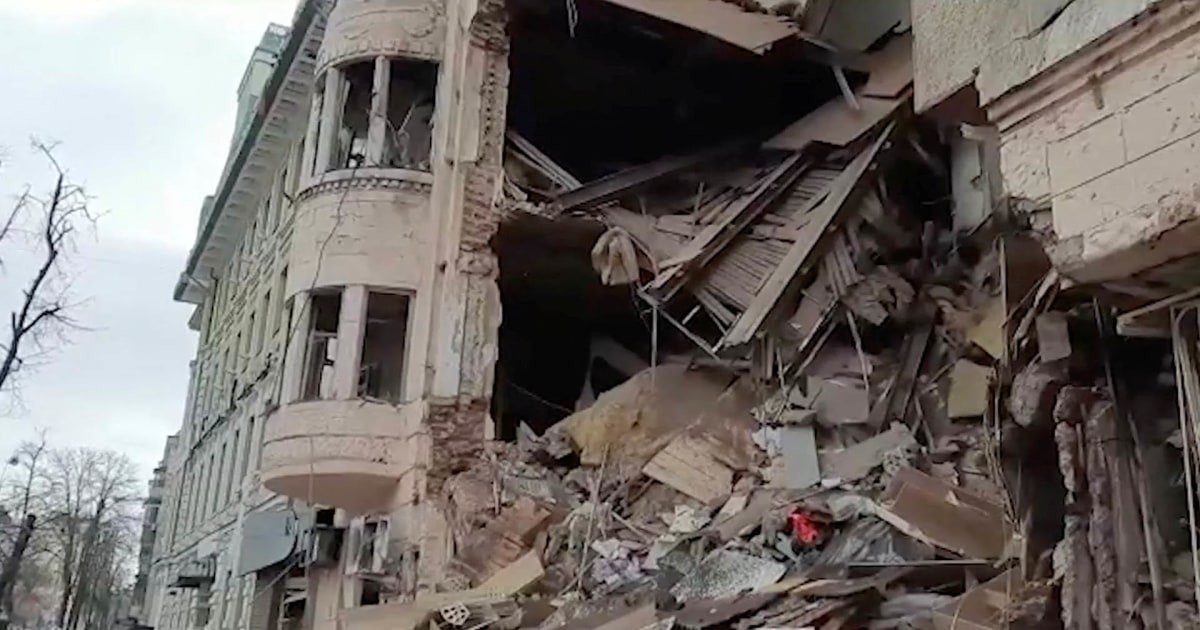 Kharkiv residential building destroyed in airstrike, Ukrainian ...