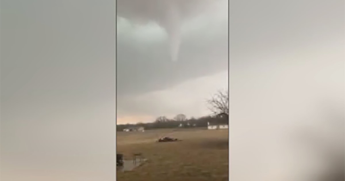 Possible tornado forms in northern Texas