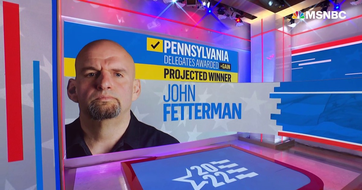 John Fetterman wins Democratic Senate primary in Pennsylvania, NBC News projects