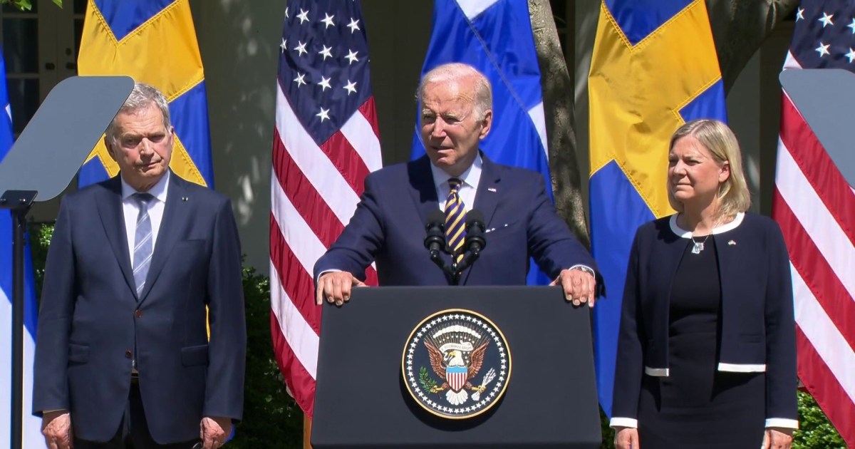Biden voices support for Sweden and Finland's applications to join NATO