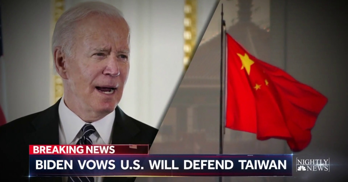 Biden vows to defend Taiwan if China invades