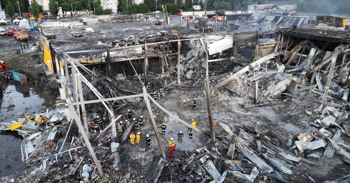 At least 18 killed by Russian missile strike on Kremenchuk shopping mall, Ukraine says