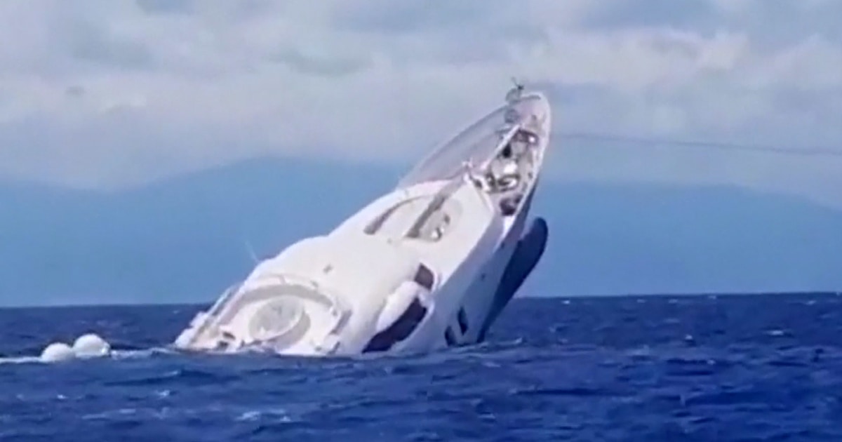 sinking luxury yacht
