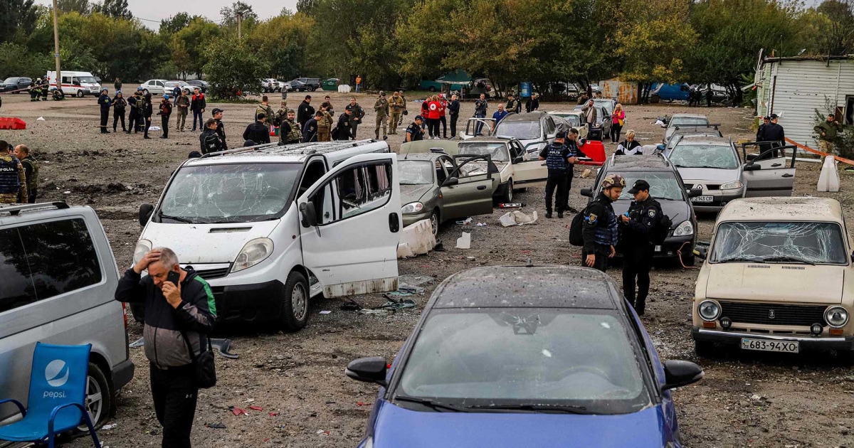 Un convoi civil attaqué à Zaporizhzhia en Ukraine