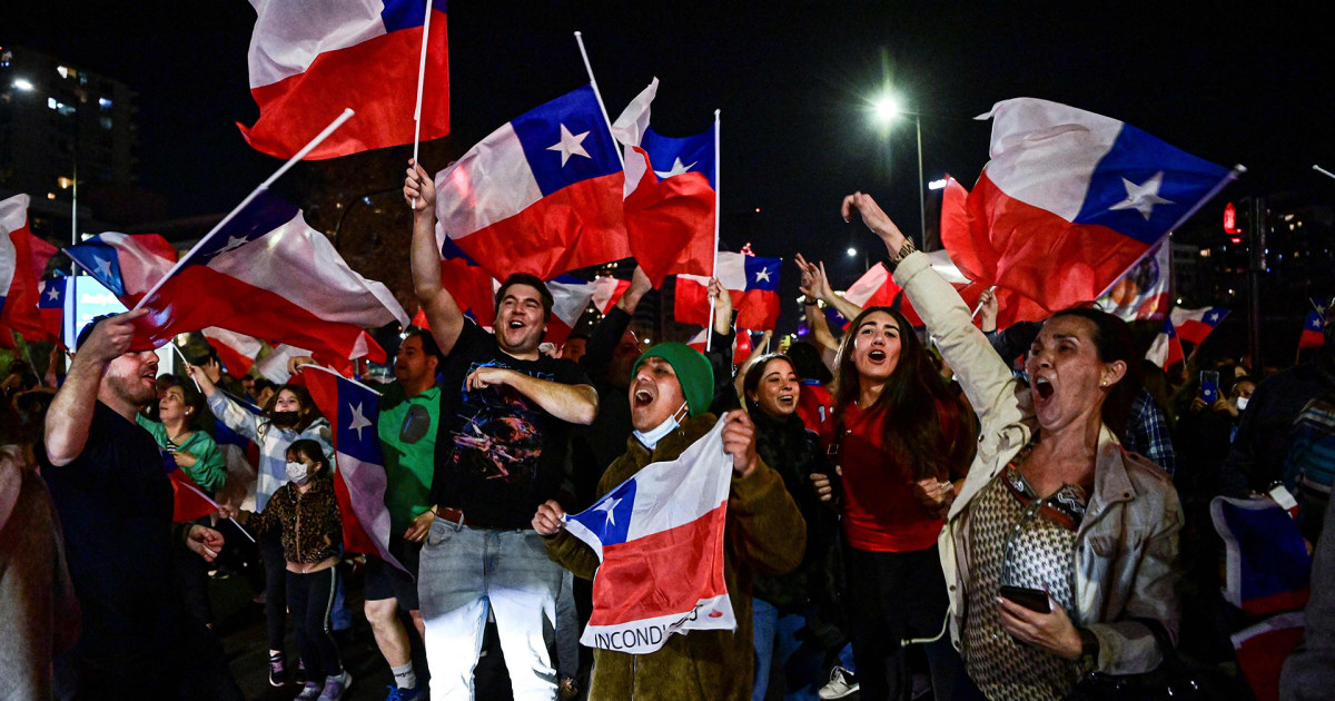 Chileans celebrate after voting down new progressive constitution