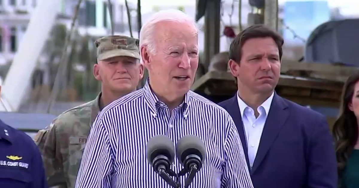 Biden, DeSantis survey Hurricane Ian damage in Florida