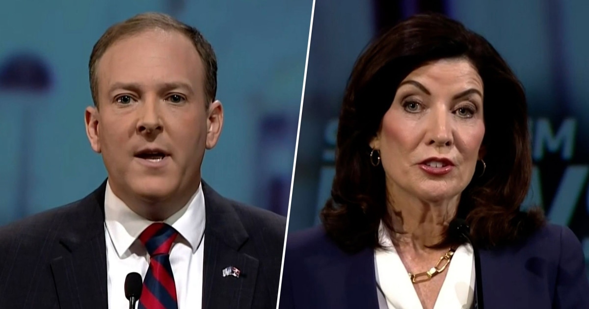 Kathy Hochul, Lee Zeldin face off over crime during debate in race for .  governor