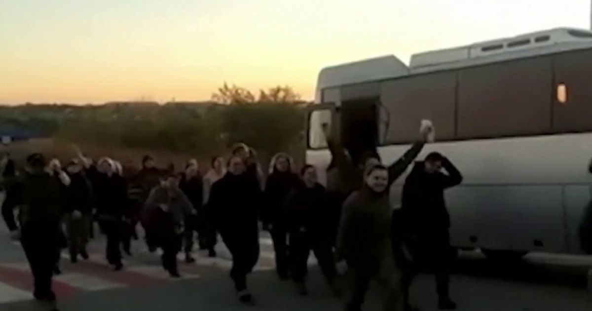 Ukrainian troops return in first all-female prisoner swap since war began