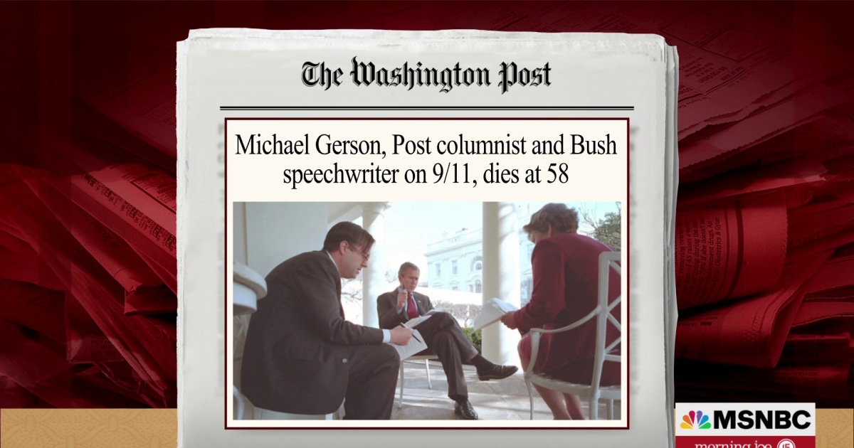 Michael Gerson, Post columnist and Bush speechwriter on 9/11, dies at 58