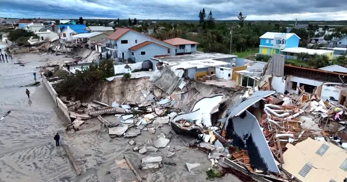 Drone video shows Nicole's destruction at Florida's New Smyrna Beach