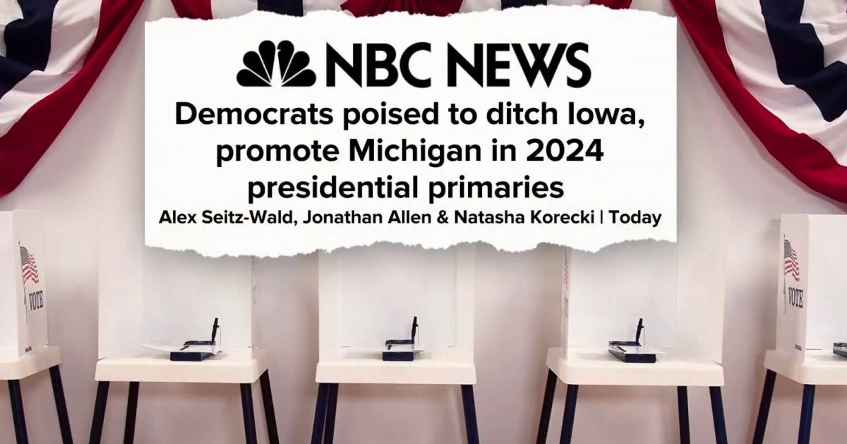 DNC poised to drop Iowa, promote Michigan in 2024 primary calendar