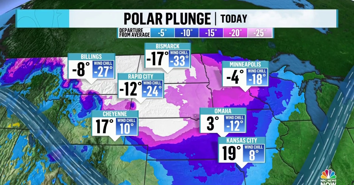 Arctic blast to bring dangerously cold temperatures to millions across ...