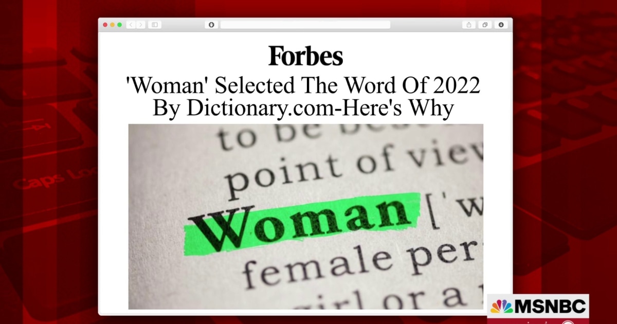 ‘Woman’ selected as The Word of 2022 by Dictionary.com