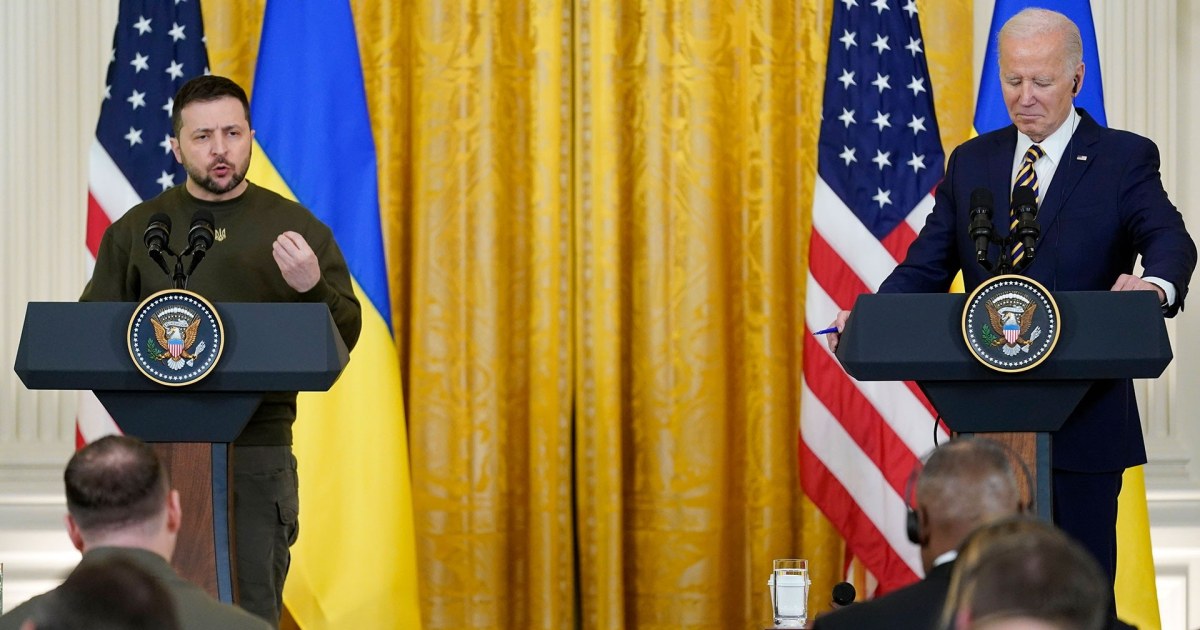 Regardez les remarques complètes alors que Biden et Zelenskyy s’unissent pour soutenir l’Ukraine
