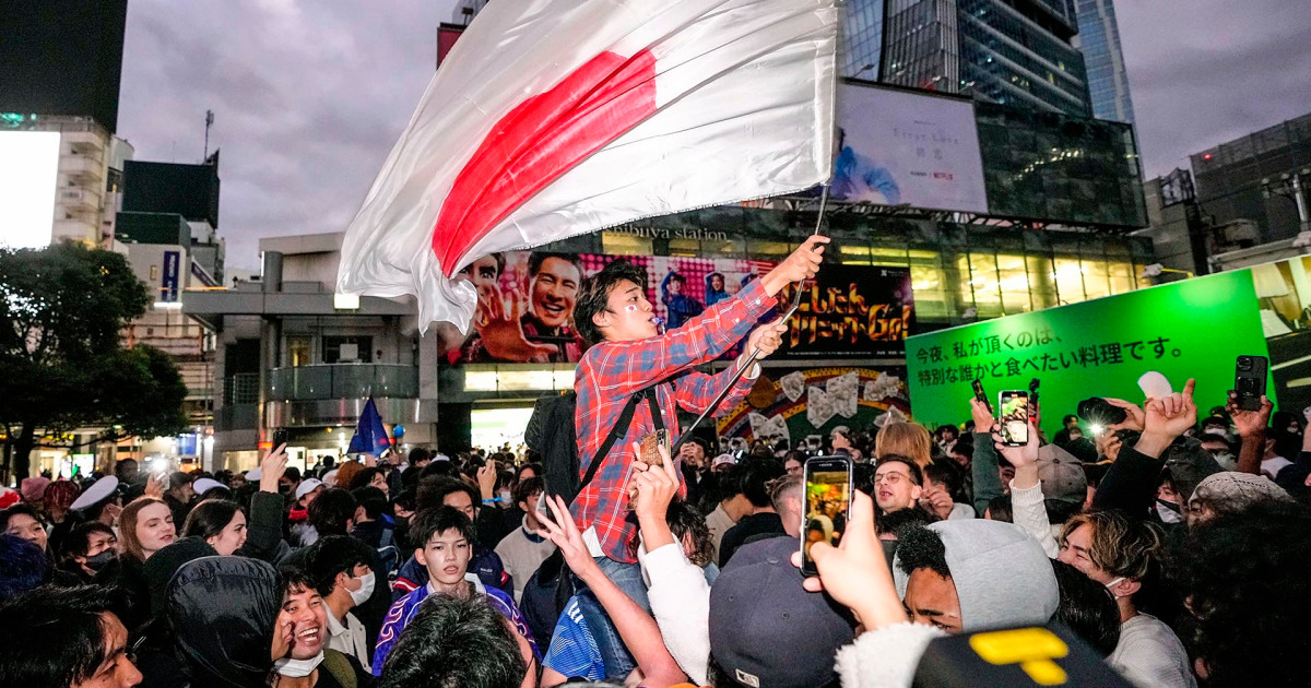 Japanese, Moroccan soccer fans celebrate World Cup success