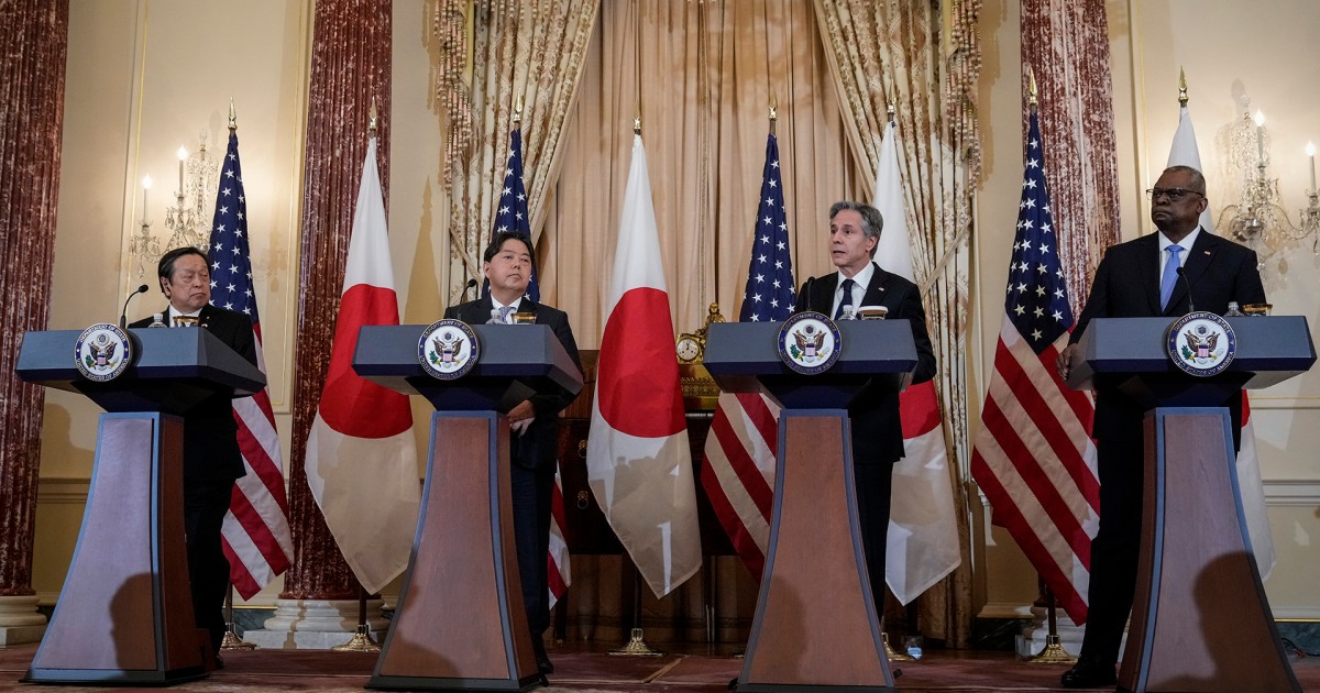 U.S. and Japan agree to strengthen alliance to counter threats from China, North Korea