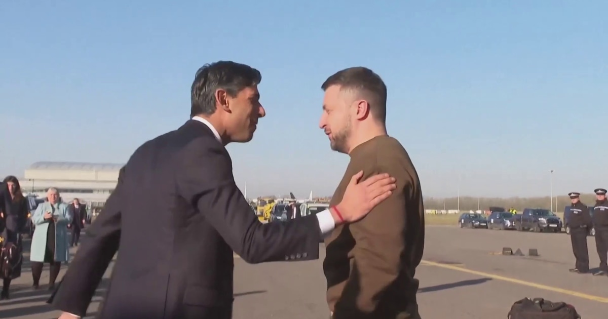 Le président ukrainien Zelenskyy arrive au Royaume-Uni