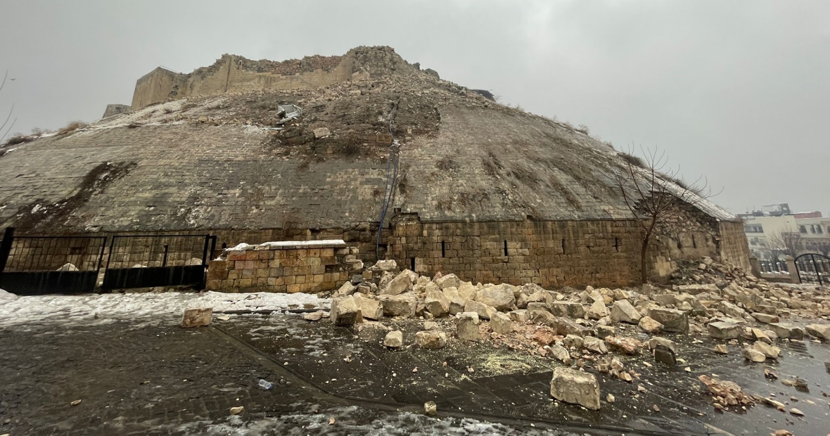 Historic Turkish castle damaged by 7.8 magnitude earthquake